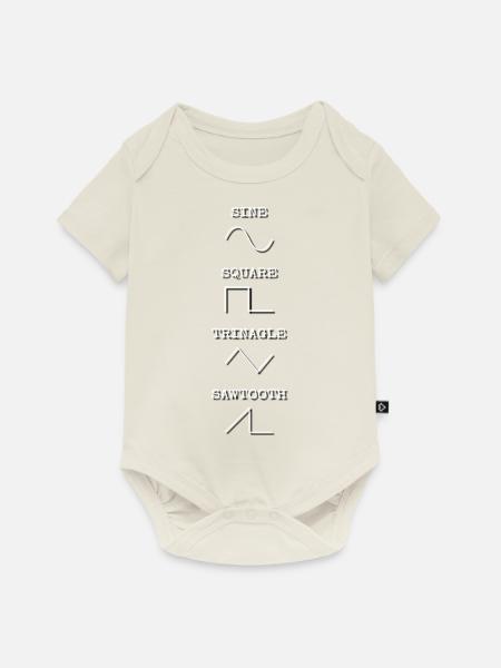 Waveforms - Baby Premium Kurzarmbody - Naturweiß