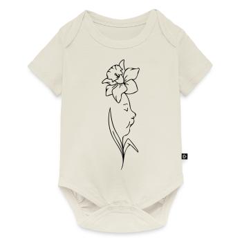 Babyblume - Baby Premium Kurzarmbody - Naturweiß - Vorne