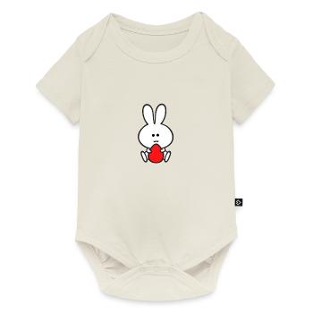 Oeufs de lapin de Pâques - Body à manches courtes Premium Bébé - blanc cassé - Devant