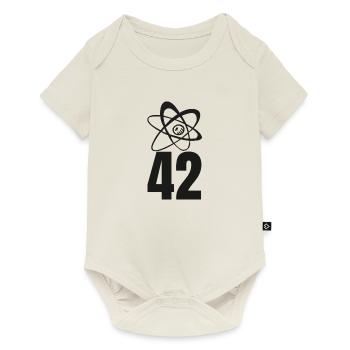 42, la réponse pour l'univers! - Body à manches courtes Premium Bébé - blanc cassé - Devant