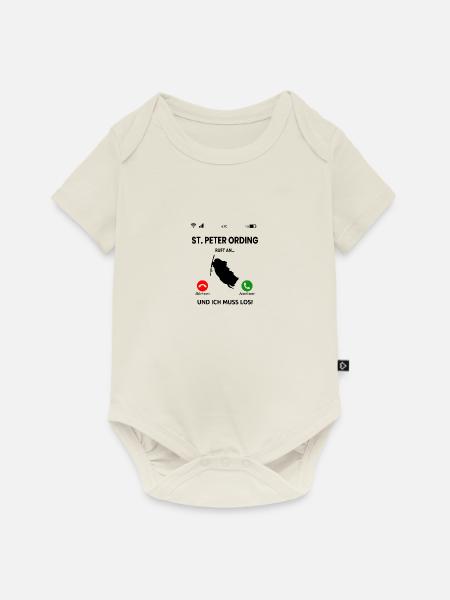 Sankt Peter Ording Nordsee Urlaub Idee - Baby Premium Kurzarmbody - Naturweiß