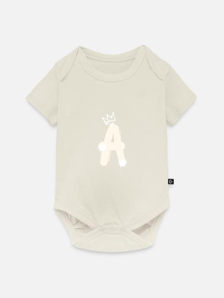 A - Baby Premium Kurzarmbody - Naturweiß