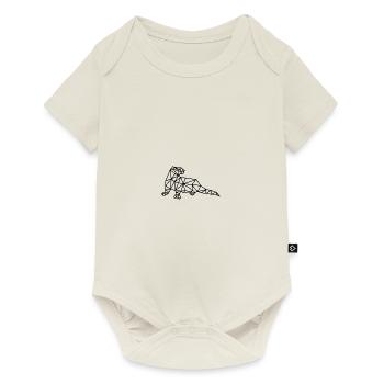 Otter Geometric Line - Baby Premium short-sleeve bodysuit - off white - Front