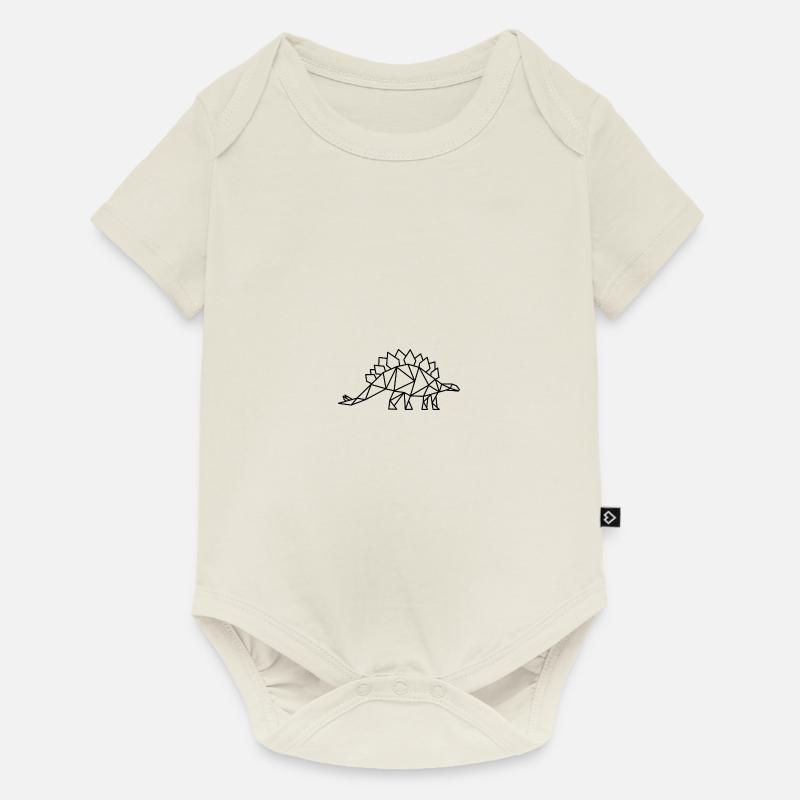 Stegosaurus Géométrie Dino - Body à manches courtes Premium Bébé - blanc cassé