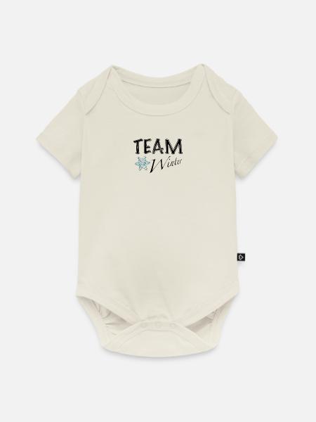 Team Winter einmalig einzigartig. - Baby Premium Kurzarmbody - Naturweiß