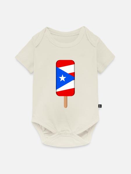 Puerto Rico - Baby Premium Kurzarmbody - Naturweiß