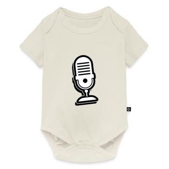 Icône du microphone - Body à manches courtes Premium Bébé - blanc cassé - Devant