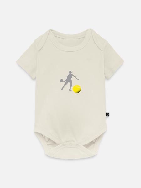 Padel-Frau - Baby Premium Kurzarmbody - Naturweiß