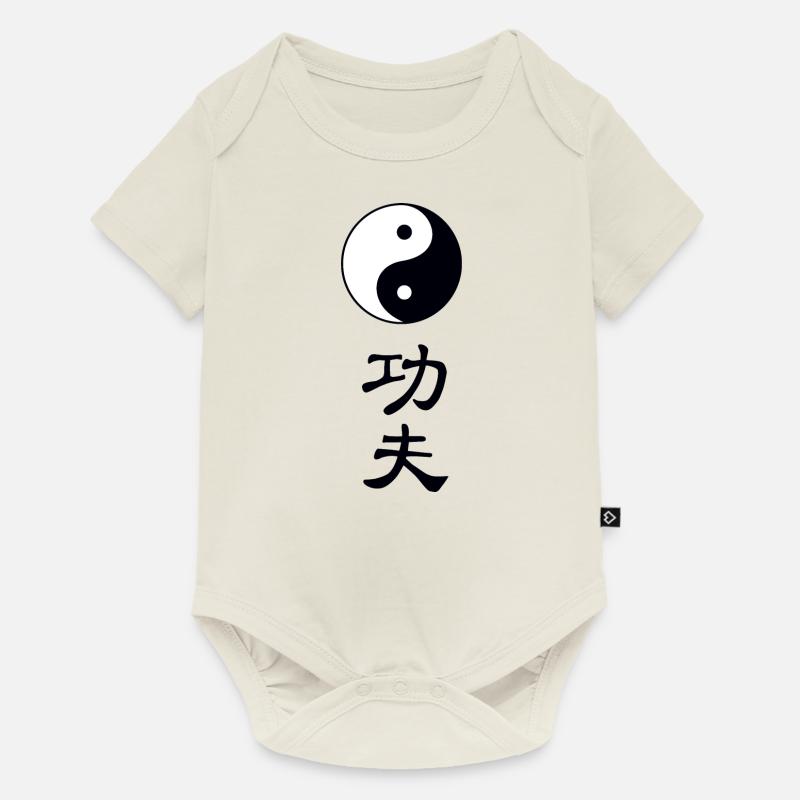 tao kung fu - Body à manches courtes Premium Bébé - blanc cassé