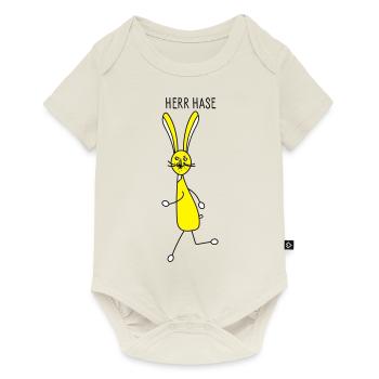Herr Hase - Baby Premium Kurzarmbody - Naturweiß - Vorne
