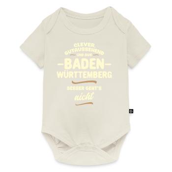 Clever, gutaussehend und aus Baden-Württemberg - Baby Premium Kurzarmbody - Naturweiß - Vorne