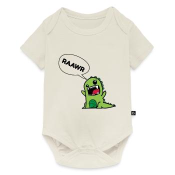 Raawr... Süßer Dino - Baby Premium Kurzarmbody - Naturweiß - Vorne