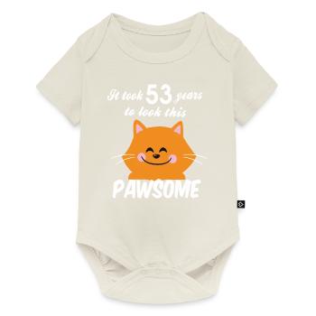 It took 53 years to look this pawsome - Baby Premium short-sleeve bodysuit - off white - Front