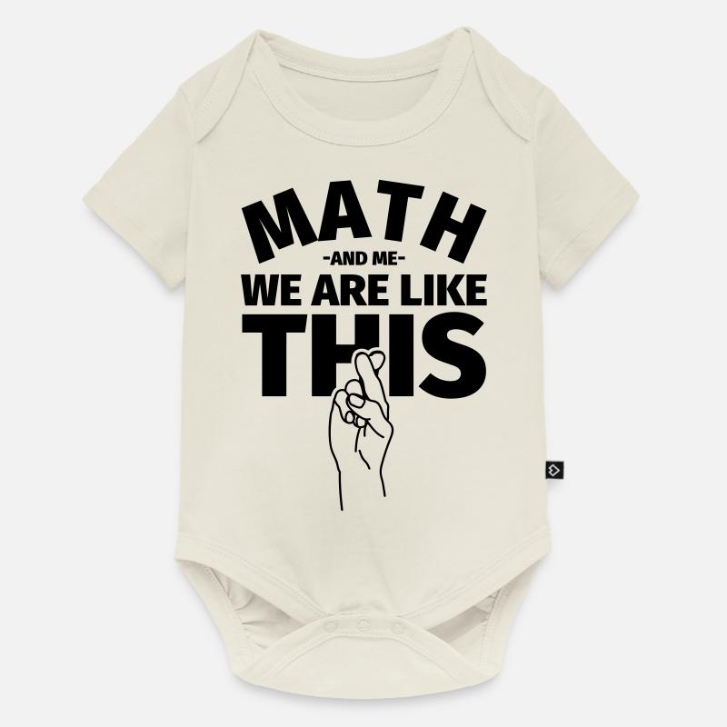 Mathe Geschenk - Baby Premium Kurzarmbody - Naturweiß