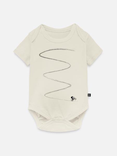 Mountainbiker Biker Fahrrad Mountainbike Radfahren - Baby Premium Kurzarmbody - Naturweiß