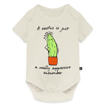 Plante de concombre de cactus épineux agressif - Body à manches courtes Premium Bébé - blanc cassé - Devant
