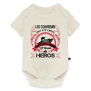 Roofer Shirt • Make a Hero • Gifts World - Baby Premium short-sleeve bodysuit - off white - Front