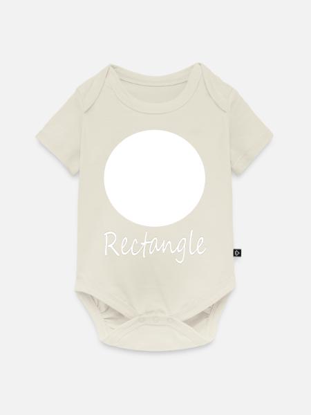Falsche Rechteckform - Baby Premium Kurzarmbody - Naturweiß
