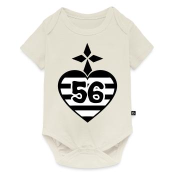 heart breizh 56 morbihan brittany department herm - Baby Premium short-sleeve bodysuit - off white - Front