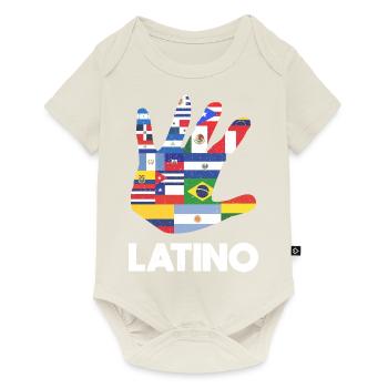 Latino Latin America Flags White - Baby Premium short-sleeve bodysuit - off white - Front