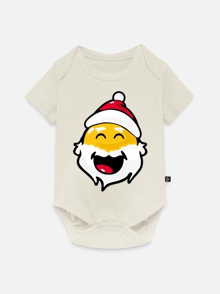 Smiley Santa Claus Laughing - Baby Premium Kurzarmbody - Naturweiß