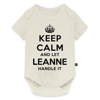 keep calm and let leanne handle it - Baby Premium short-sleeve bodysuit - off white - Front