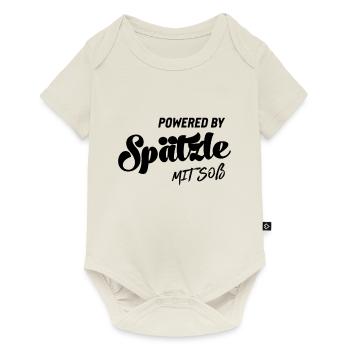 Schwabe Spätzle mit Soß Schwäbisch Dialekt Noi - Baby Premium Kurzarmbody - Naturweiß - Vorne