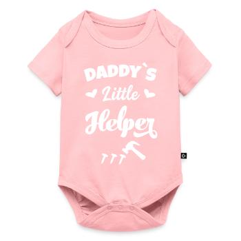 Papa's little helper baby announcement artisan - Baby Premium short-sleeve bodysuit - rose - Front
