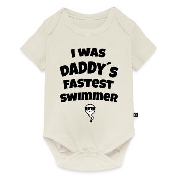 I was daddy's fastest swimmer pregnant baby - Baby Premium short-sleeve bodysuit - off white - Front