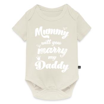 Mom wanna marry my dad request baby - Baby Premium short-sleeve bodysuit - off white - Front