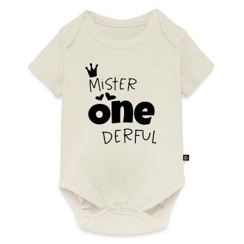 First birthday baby baby shower gift one year - Baby Premium short-sleeve bodysuit - off white - Front