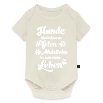 Hunde hinterlassen Pfotenabdrücke in unserem Leben - Baby Premium Kurzarmbody - Naturweiß - Vorne