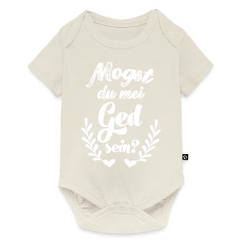 Mogst du mei Ged sein Patenonkel fragen Taufe Baby - Baby Premium Kurzarmbody - Naturweiß - Vorne