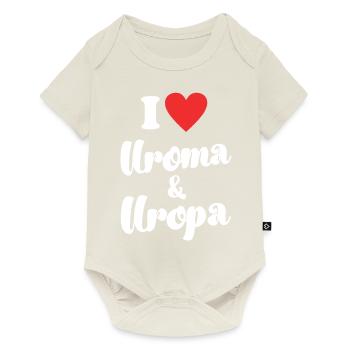 Ich liebe meine Uroma und Uropa Urgroßeltern Baby - Baby Premium Kurzarmbody - Naturweiß - Vorne