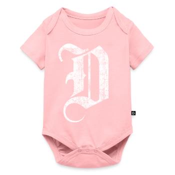 Tshirt alphabet initiale D - Body à manches courtes Premium Bébé - rose - Devant