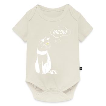 Cute Cat Meow - Cat Lover - Baby Premium short-sleeve bodysuit - off white - Front