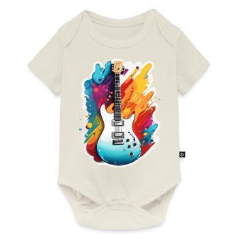 Rock n roll / Guitare / Musique / Instrument - Body à manches courtes Premium Bébé - blanc cassé - Devant