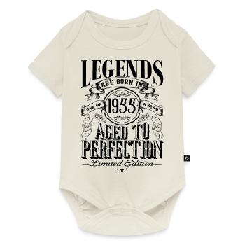 Vintage Born One Month 1955 Birthday - Baby Premium short-sleeve bodysuit - off white - Front