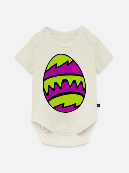 osterei - Baby Premium Kurzarmbody - Naturweiß