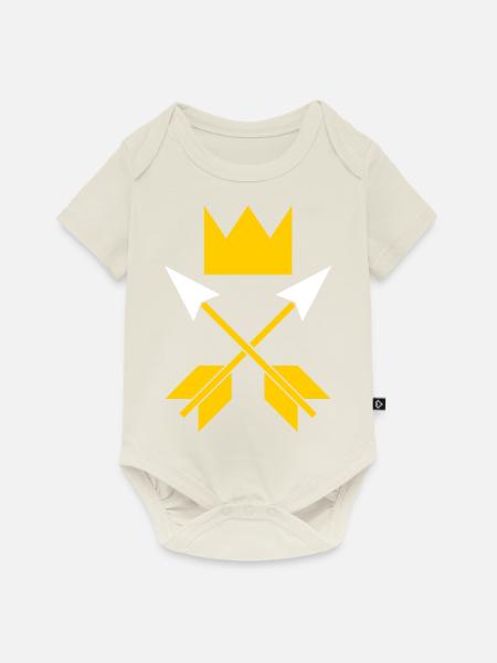 Dalarna - Baby Premium Kurzarmbody - Naturweiß