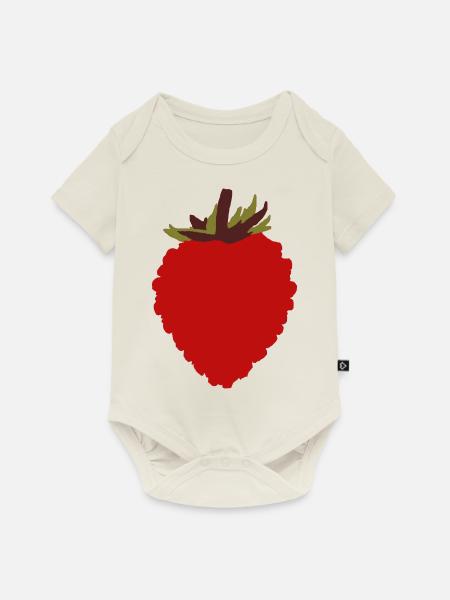 Wild Strawberry - Baby Premium Kurzarmbody - Naturweiß