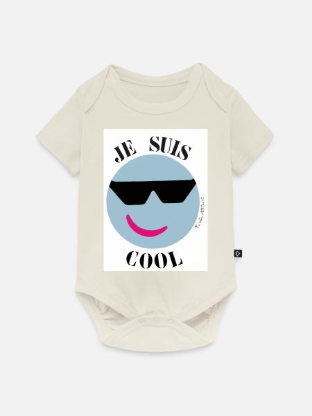 Ich bin Kühle - Baby Premium Kurzarmbody - Naturweiß