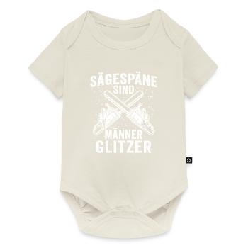 Sägespäne sind Männer Glitzer - Baby Premium Kurzarmbody - Naturweiß - Vorne