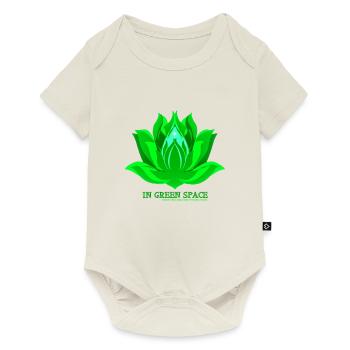 Dans l'espace vert Lotus - Body à manches courtes Premium Bébé - blanc cassé - Devant