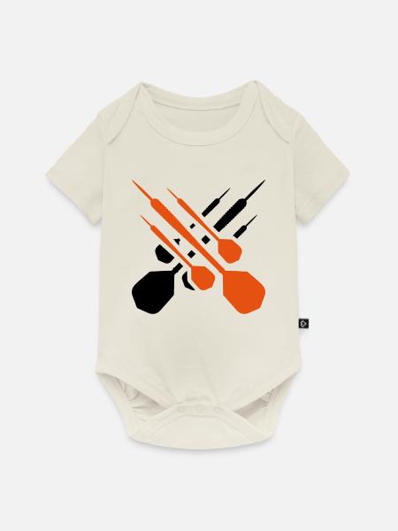 darts dartpfeil - Baby Premium Kurzarmbody - Naturweiß