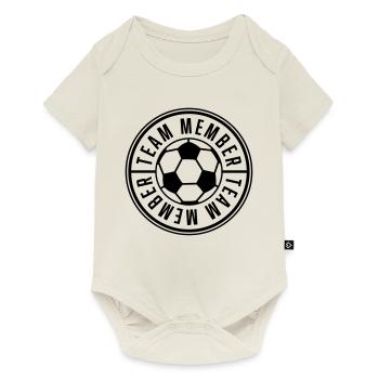 team football circle logo - Baby Premium short-sleeve bodysuit - off white - Front