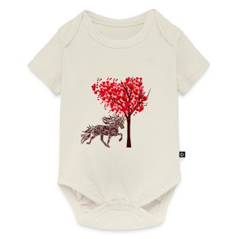 Tölter 3 Arbre du cœur - Body à manches courtes Premium Bébé - blanc cassé - Devant