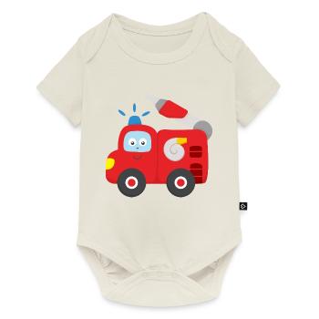 Fire truck baby child toddler - Baby Premium short-sleeve bodysuit - off white - Front