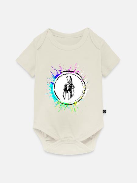 Pfanne Bunt Kochen - Baby Premium Kurzarmbody - Naturweiß