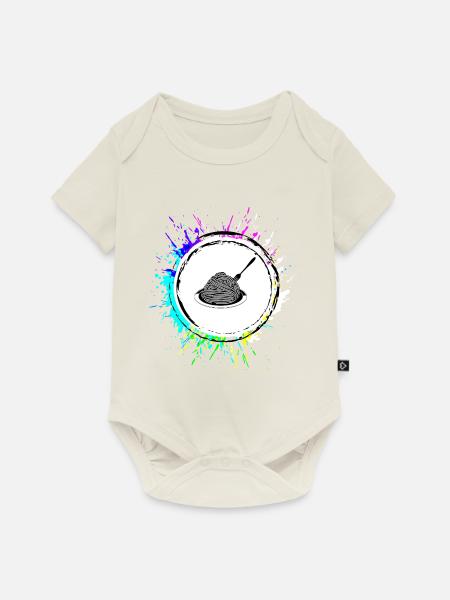 Spaghetti symbol - Baby Premium Kurzarmbody - Naturweiß